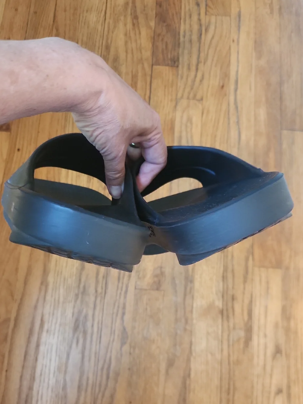 OOFOS OOahh Unisex Black Sport Flex Slides Sandals Size Mens 11; Womens 13